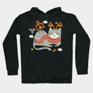 Meowy Christmas Cat Hoodie